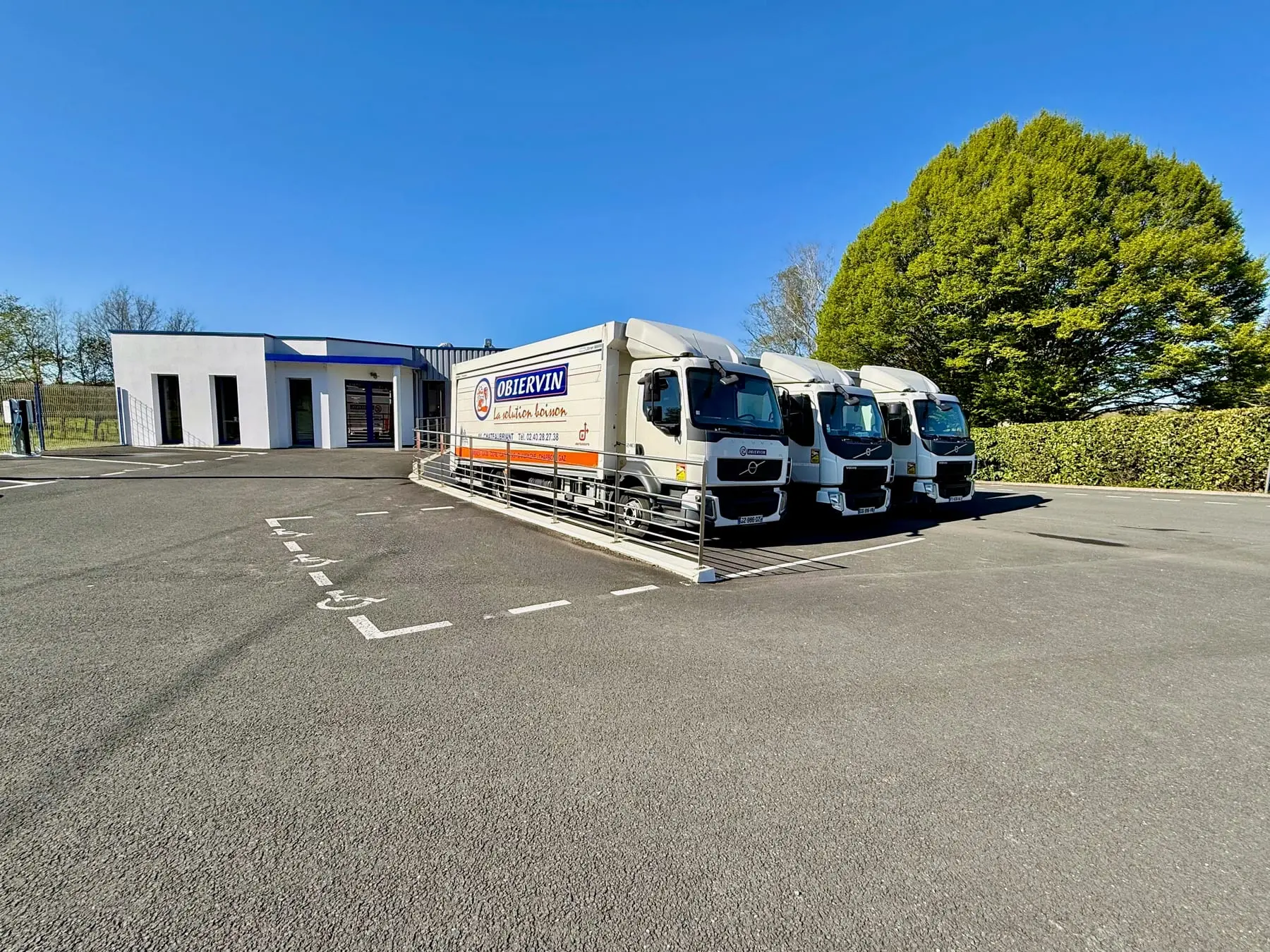 Site Obiervin à Châteaubriant avec flotte de camions