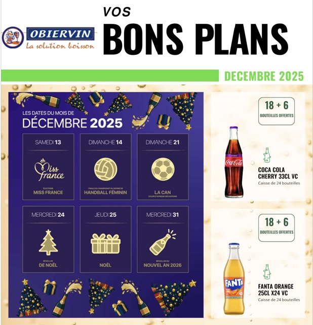 bons plans Obiervin décembre 2025