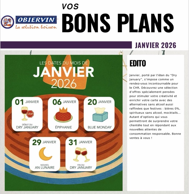 bons plans Obiervin janvier 2026